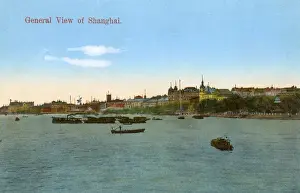 Zhongshan Prints: Shanghai, China - The Bund from the Huangpu River