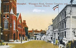 Consulate Collection: Shanghai, China - Huangpu Road, German Consulate and Church