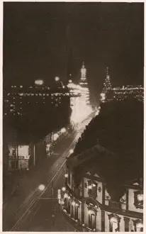 Nanking Prints: Shanghai, China - The Nanjing Road at Night