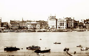 Shanghai waterfront, China, early 1900s