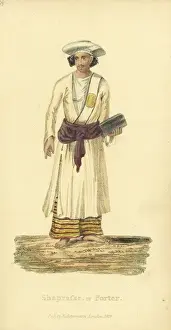 Handcoloredcopperplate Prints: Shaprasse or porter