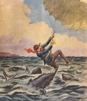Lieut Prints: Sharks Eat Parachutist