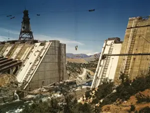 Shasta Prints: Shasta dam under construction, California