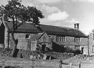 Farmhouse Prints: Shaw Hall, a traditional stone farmhouse near Otley, Yorkshire, England