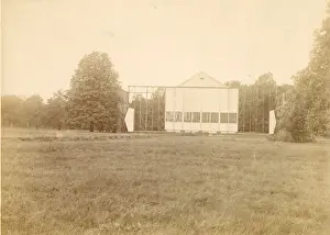 Maxim Prints: Shed at Baldwyn?s Park, Kent - Sir Hiram Maxim