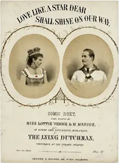Singers Prints: Sheet music cover, Love Like a Star Dear Shall Shine