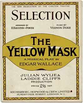 Images Dated 1st August 2015: Sheet music cover, Selection from The Yellow Mask