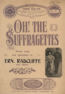 Irene Collection: Sheet Music Oh The Suffragettes