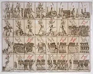 Sheet of playing cards, Jeu de drapeaux (i. e. game of flags