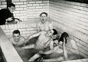Communal Prints: Sheffield United footballers in communal bath