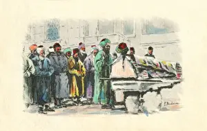 Sheikh of a Dervish order at the tomb of a Sufi Saint