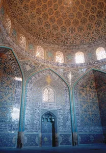 Abbas Prints: Sheikh Lotf Allah Mosque. Dome and Mirhab. Isfahan. Iran