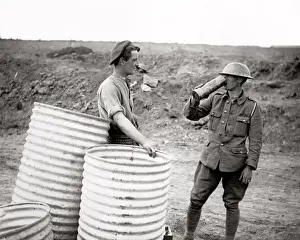 Corrugated Prints: Shell case used as drinking vessel, Western Front, WW1