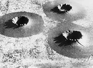 Craters Prints: Shell craters at Liege, Belgium, WW1