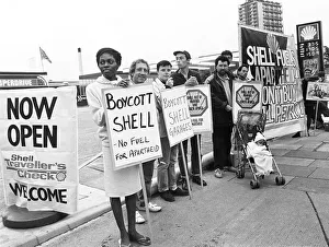 Protesters Prints: Shell petrol boycott