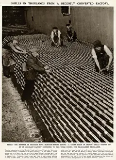 Finished Prints: Shells in thousands in a recently converted factory 1939