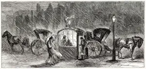Sheltering Prints: Sheltered Cabmen 1870