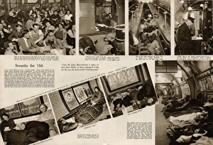 Images Dated 15th June 2012: Sheltering on underground stations 1940