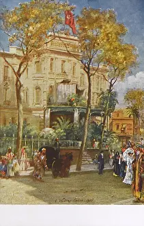 Shepheards Hotel, Cairo, Egypt - Terrace and Entrance