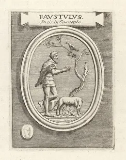 Ridolfino Venuti Prints: The shepherd Faustulus finding Romulus and Remus