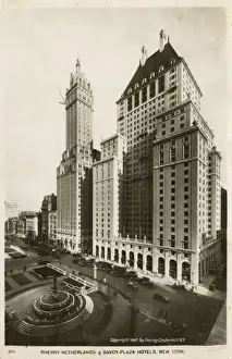 Skyscrapers Prints: Sherry Netherlands and Savoy Plaza Hotels, New York, USA