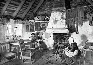 Croft Prints: Shetland Crofters Cottage Victorian period