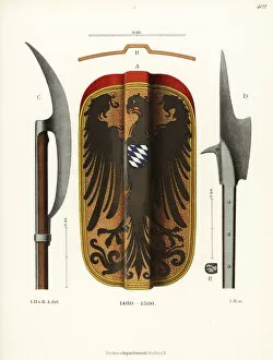 Hefner Gallery: Shield and weapons of the late 15th century