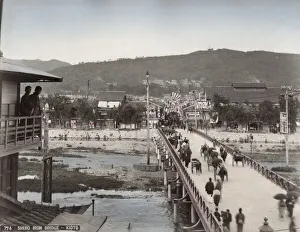 Bashi Prints: Shijio bashi iron bridge, Kyoto, Japan