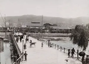 Shijio Bashi, iron bridge, Kyoto, Japan