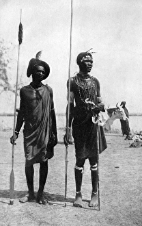 Shilluk warriors, South Sudan