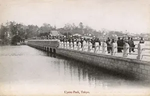 Shinobazu Pond, Ueno Park, Kangetsukyo Bridge - Tokyo, Japan