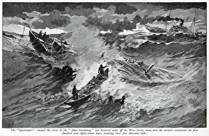 8000 Prints: When this ship is destroyed in a storm the crew take to the boats and are rescued