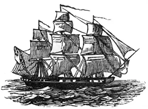 Ship woodcut
