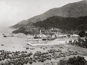 Shipping in the docks, Aberdeen, Hong kong, c. 1880 s
