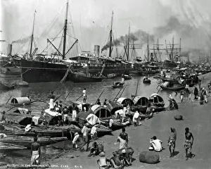 Shipping on the River Hooghly, Calcutta, India