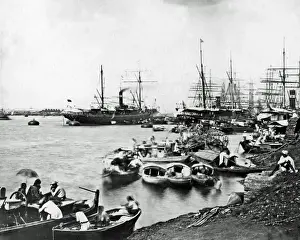 Hooghly Prints: Shipping on the River Hooghly, Calcutta, India