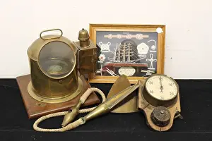 Knot Prints: Ship's binnacle compass, speedometer, clock, knots