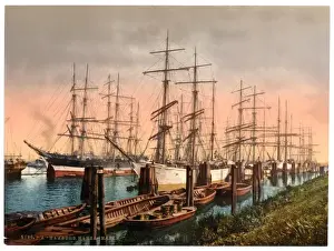 Ships in the Harbor, Hamburg, Germany