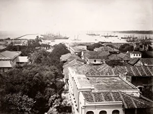 Ships in the harbour, Colombo, Ceylon, Sri Lanka