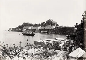 Ships in a harbour, Mediterranean Sea, probably south of Fra