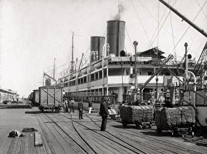 Ships loading at wharf Outer Harbour, Australia, c. 1900-1910