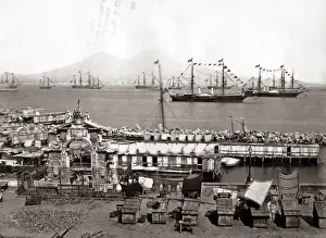 Ships off Naples, Italy, circa 1880 (Giogio Sommer)