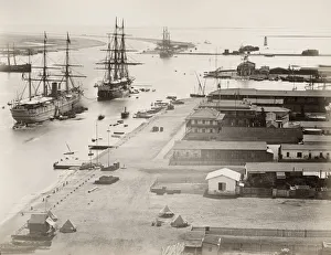 Said Prints: Ships at Port Said, Suez Canal