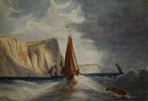 Images Dated 11th February 2011: Ships on a rough sea at Dover, Kent