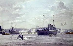 Gallipoli Prints: Ships in Suvla Bay, Gallipoli, Turkey, WW1