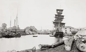 Ships at the Timber Wharf, Exeter
