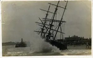 Yarmouth Prints: Shipwreck of the Norwegian Barque Fornjot, Lowestoft, Suffol