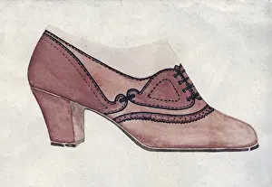 Heel Prints: Shoe design in maroon and pink