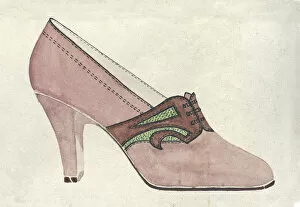 Dusky Collection: Shoe design in pink and green