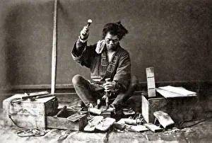 Shoemaker Prints: Shoemaker, Japan, 1870s